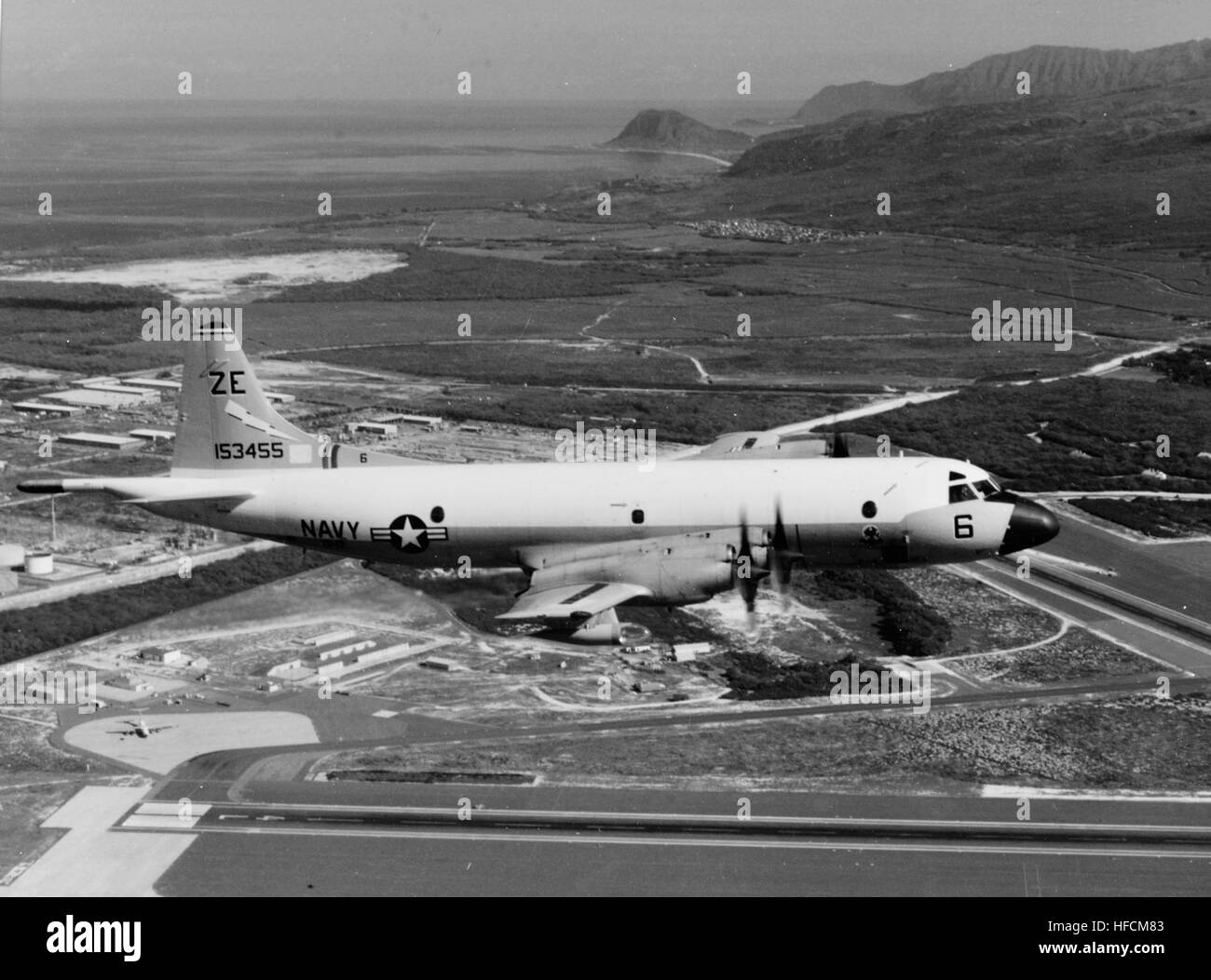 P3B Orion of VP17 in flight over NAS Barbers Point on 17 May 1978