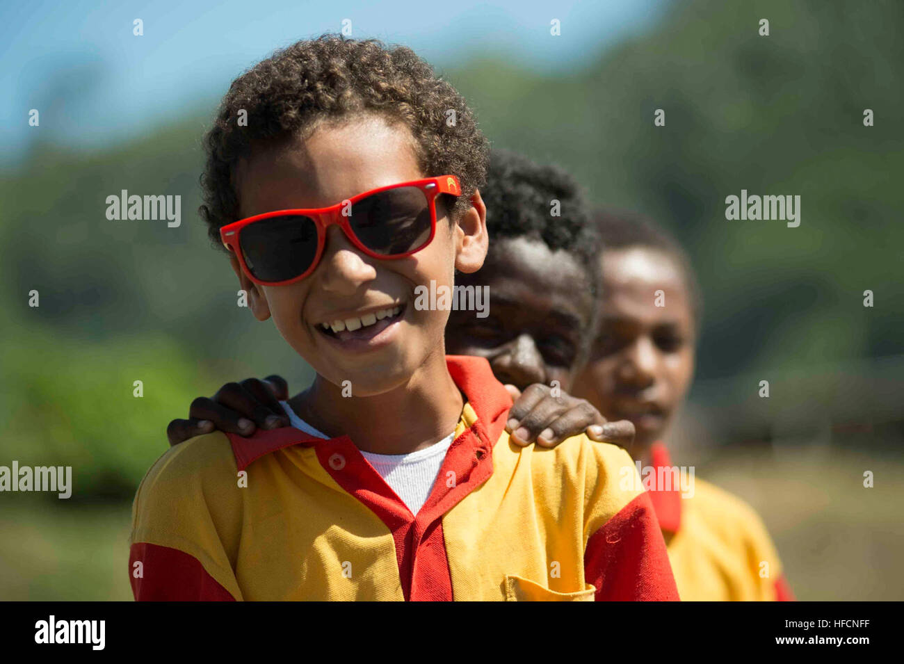 RABAUL, Papua New Guinea (July 7, 2015) Students from Sacred Heart ...