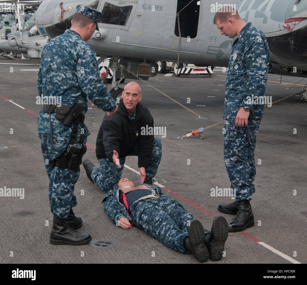 Casualty drills flight deck hi-res stock photography and images - Alamy