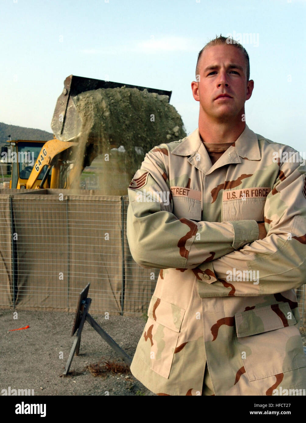 GUANTANAMO BAY, Cuba- Members of the Prime Base Engineer Emergency Forces (Prime BEEF), part of the 474th Expeditionary Civil Engineering Squadron maintain structures at Joint Task Force Guantanamo’s Camp Justice, May 19, 2008.  The 474th  are responsible for all building maintenance at the camp. JTF Guantanamo conducts safe and humane care and custody of detained enemy combatants. The JTF conducts interrogation operations to collect strategic intelligence in support of the Global War on Terror and supports law enforcement and war crimes investigations.  JTF Guantanamo is committed to the safe Stock Photo