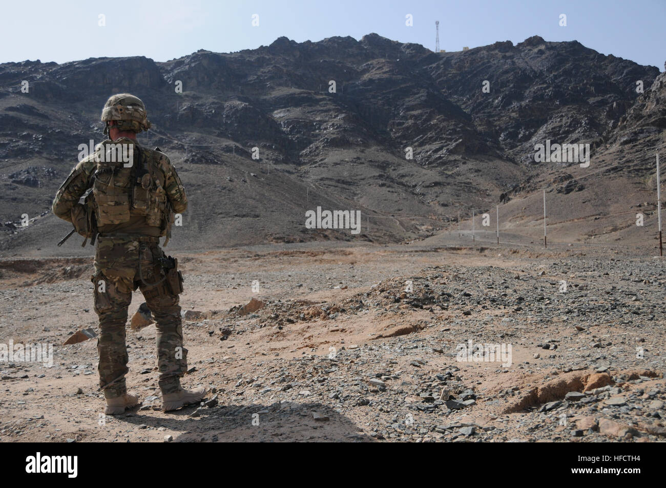 U.S. Army Spc. Thaxal Potter, security force team member for Provincial ...