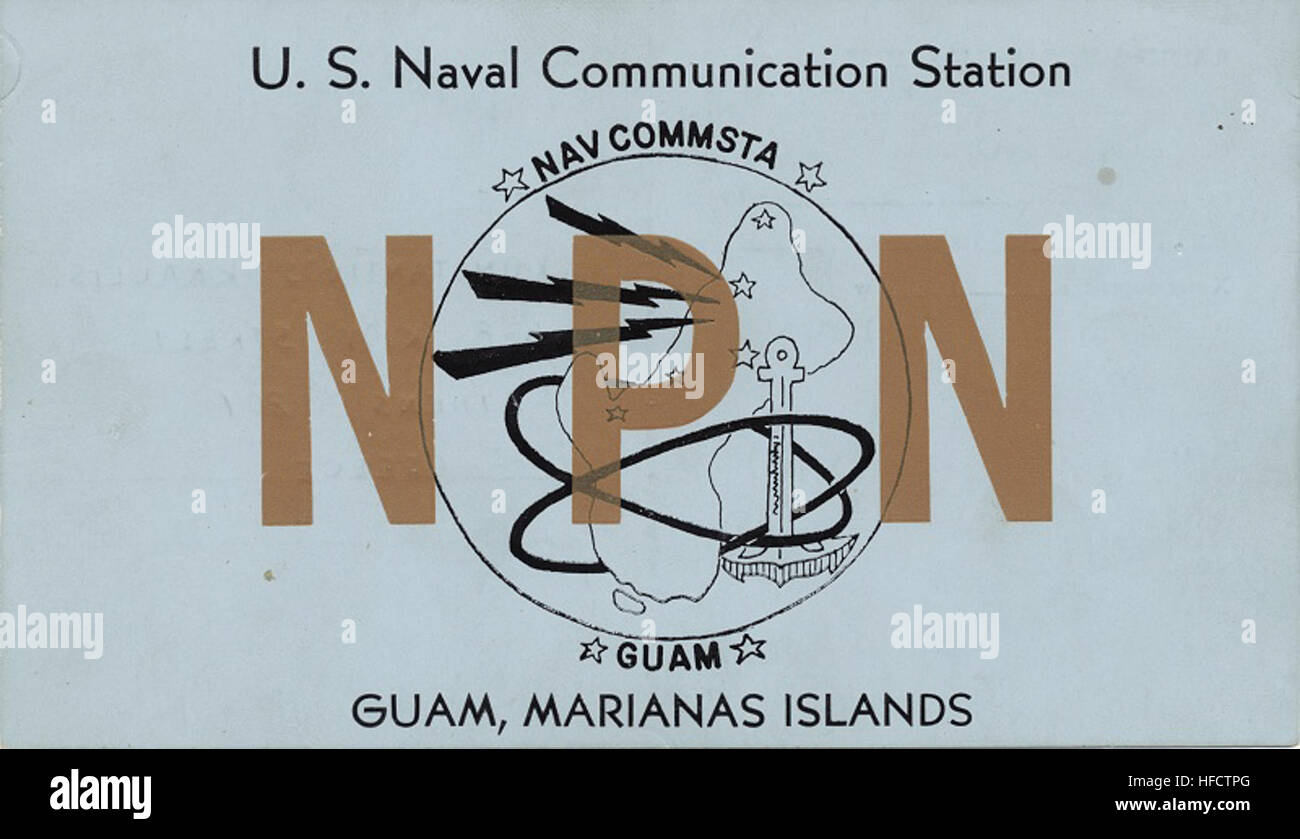 QSL-Navy-NPN-1980 Stock Photo