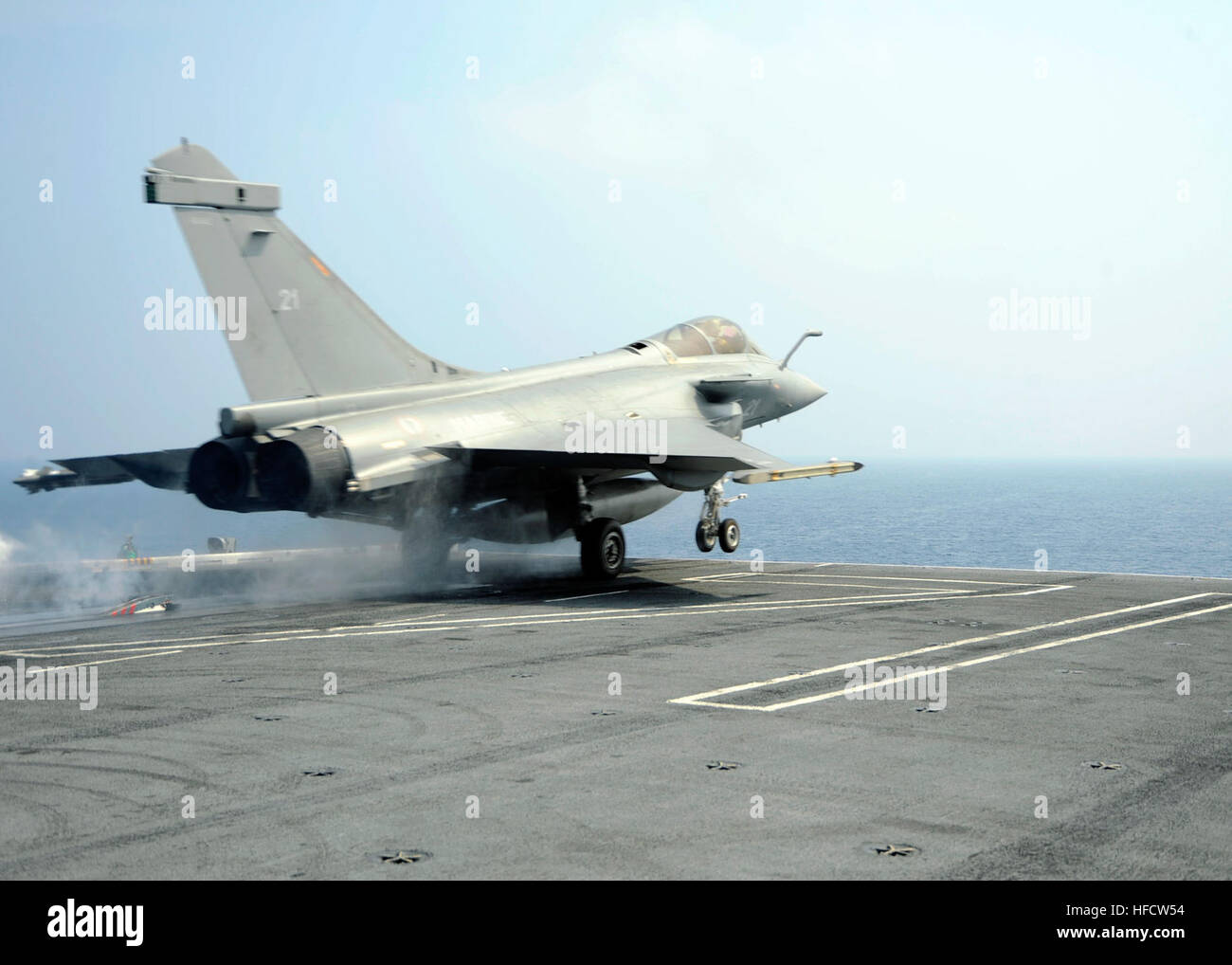 A French F-2 Rafale launches from the Nimitz-class aircraft carrier USS ...