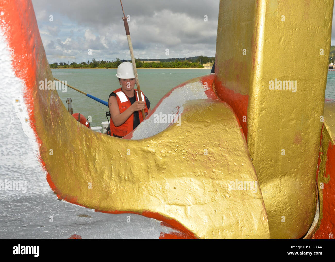 Boatswain's Mate 3rd Class Rachel Gillen, a Sailor assigned to the submarine tender USS Frank