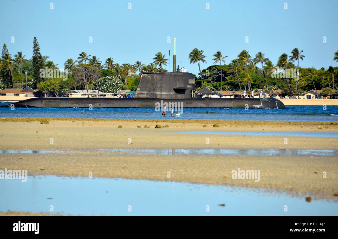 HMAS Farncomb (SSG 74), a Collins-class submarine of the Royal ...