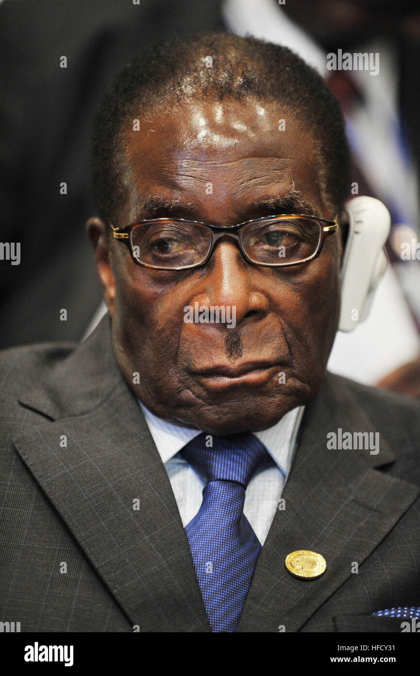 090202-N-0506A-417 Robert Mugabe, 12th AU Summit, 090202-N-0506A-417 Stock Photo