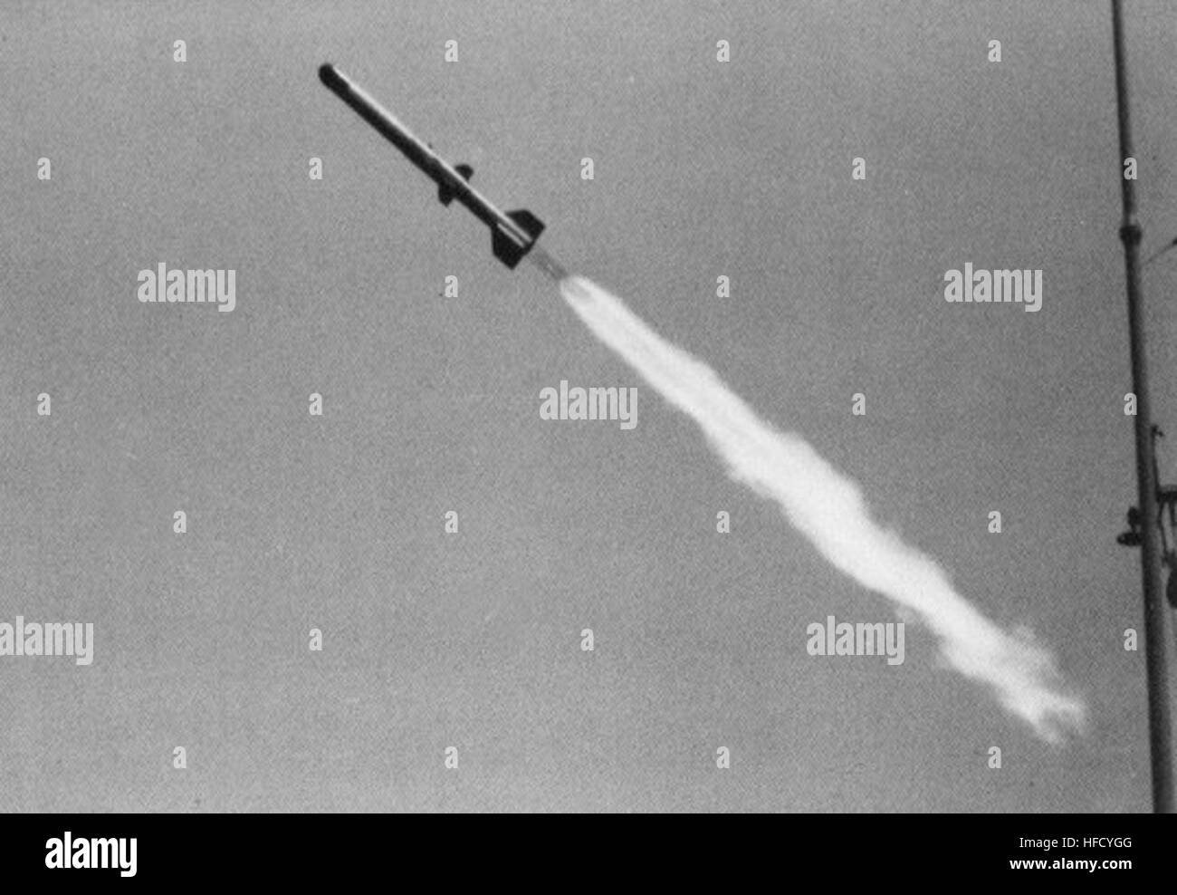RUR-5 ASROC launch fron USS Barney (DDG-6) in in 1976 Stock Photo - Alamy