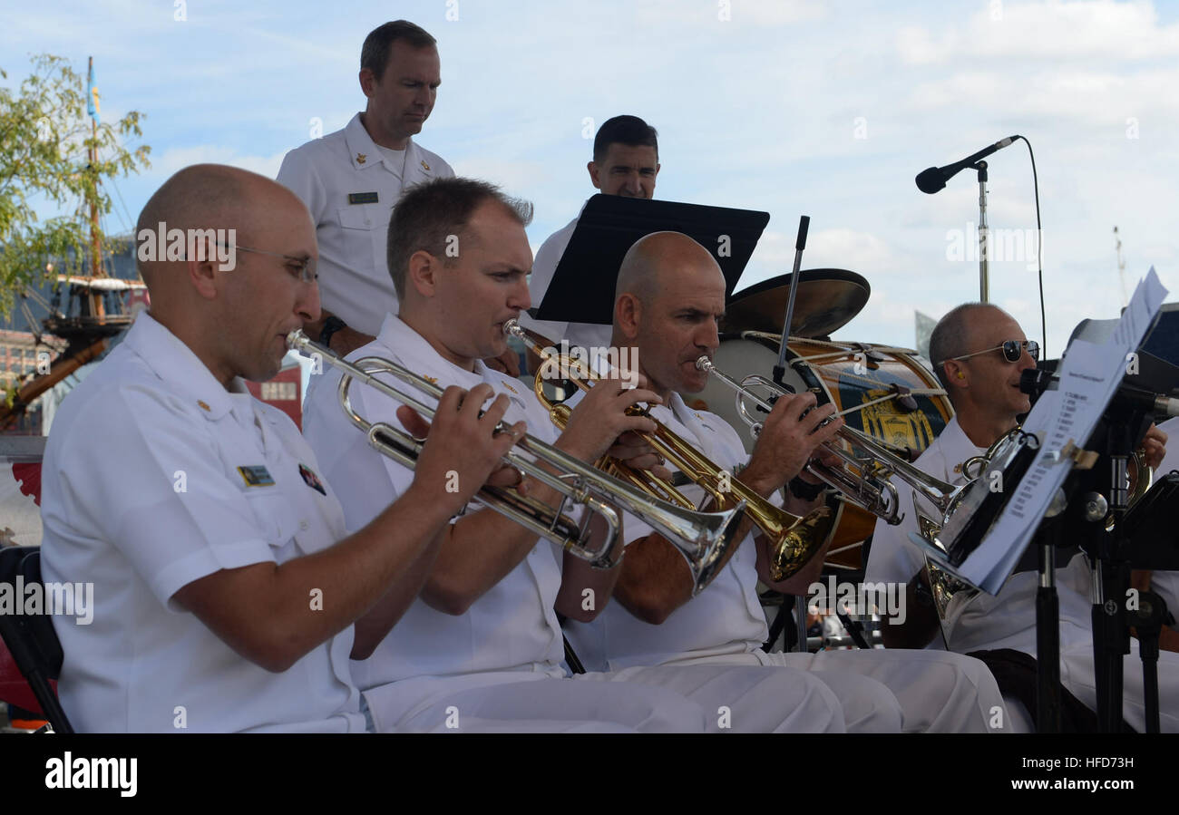 The United States Naval Academy Ceremonial Patriotic Band plays