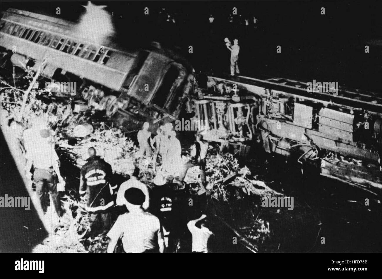 Steelton Pennsylvania train wreck July 1962 Stock Photo