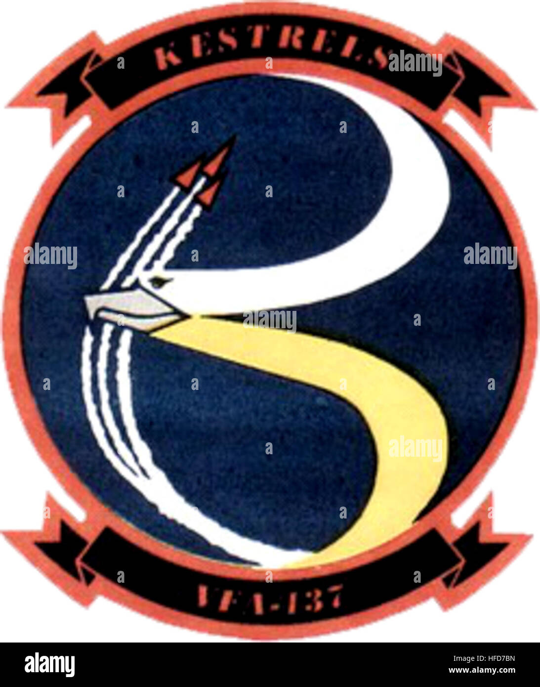 Strike Fighter Squadron 137 (US Navy) insignia c1985 Stock Photo