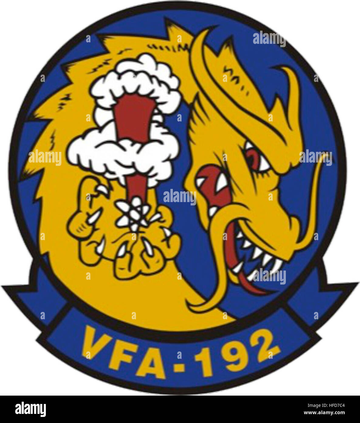 Strike Fighter Squadron 192 (US Navy) insignia c1985 Stock Photo