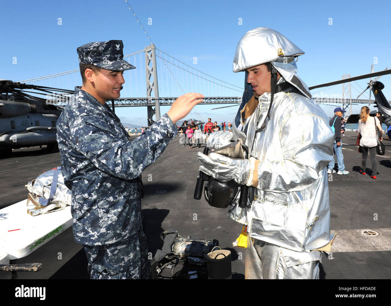 Aviation Boatswain's Mate Handler 3rd Class Louis Calle, assigned to