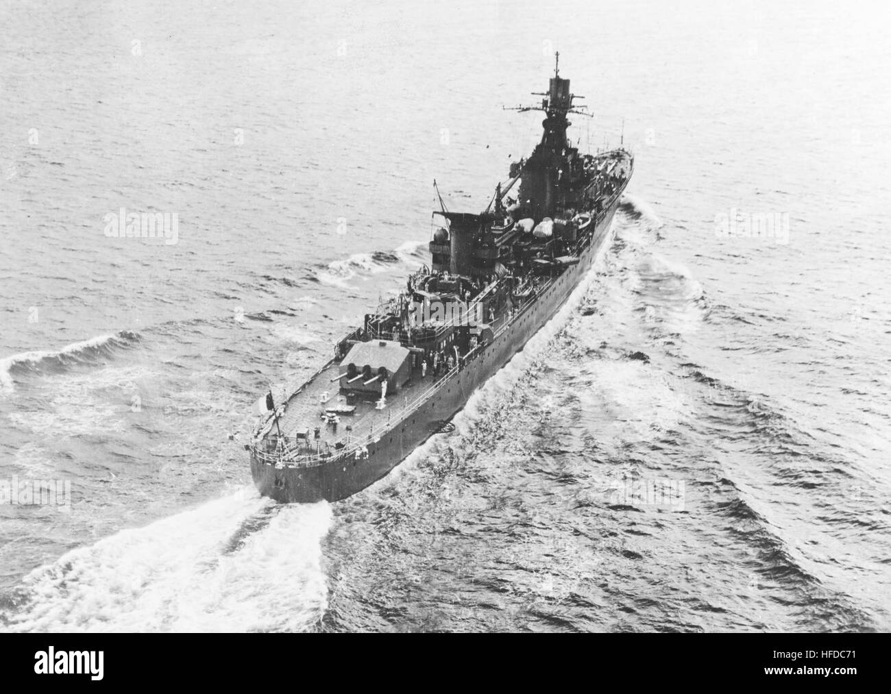 French cruiser emile bertin underway Black and White Stock Photos