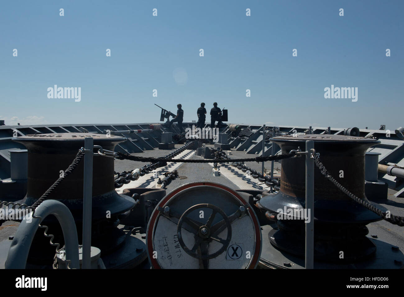 U.S. Navy Electronics Technician 2nd Class Alexandra Diperri stands