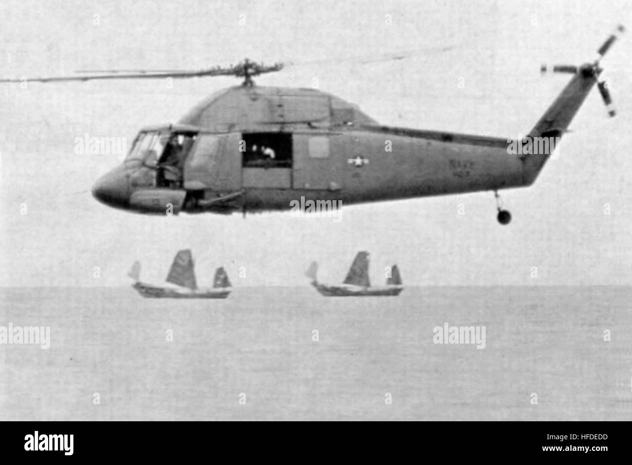 UH-2 Seasprite HC-7 over the Tonkin Gulf 1970 Stock Photo - Alamy