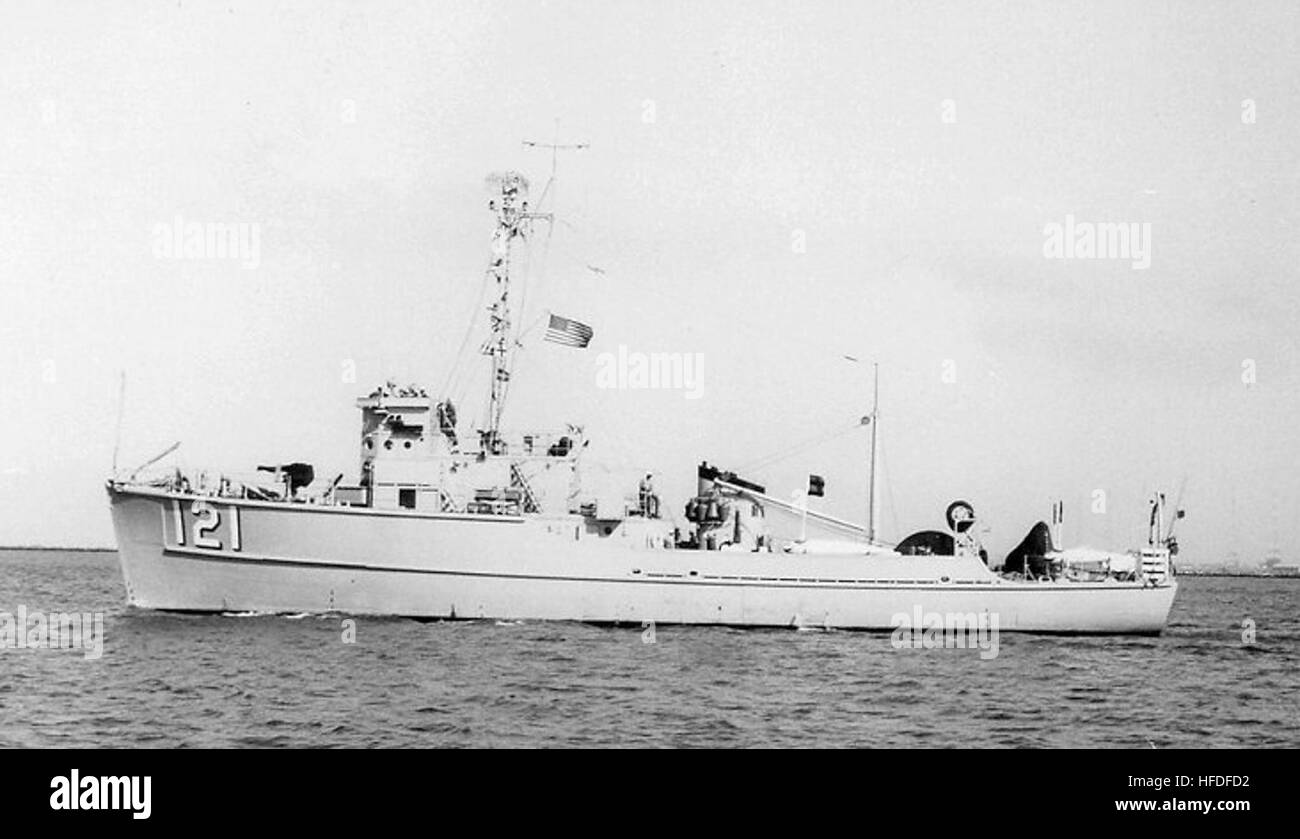 US Minesweeper MSC-121 Bluebird detail Stock Photo