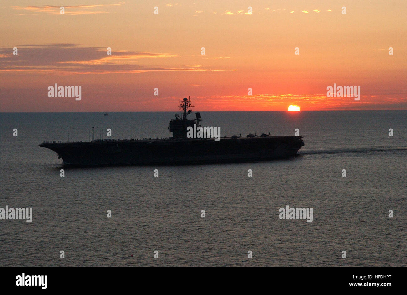 USS John F. Kennedy (CV 67) transits Chesapeake Bay to Naval 
