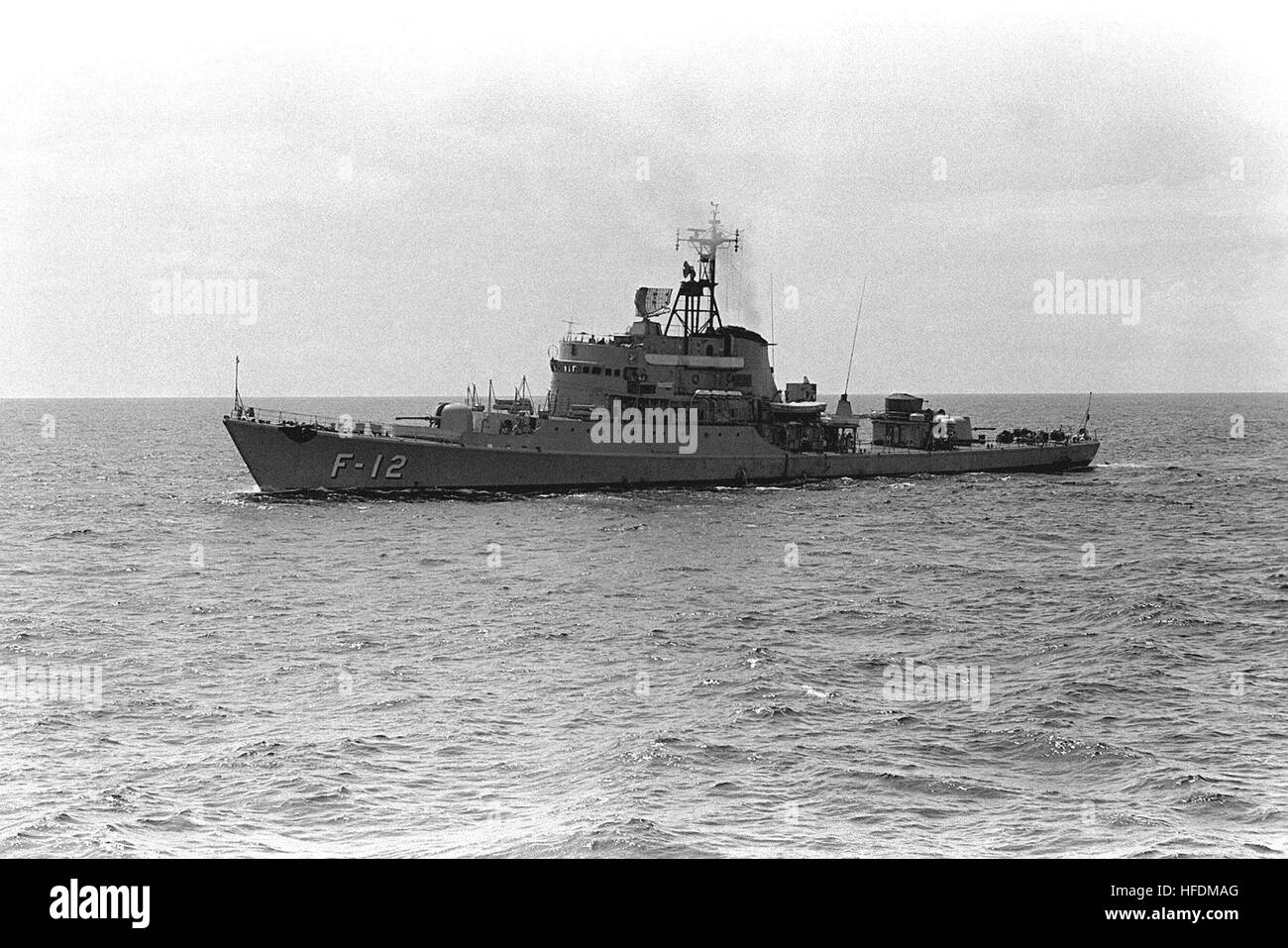 A port beam view of the Venezuelan frigate GENERAL JOSE TRINIDAD MORAN ...