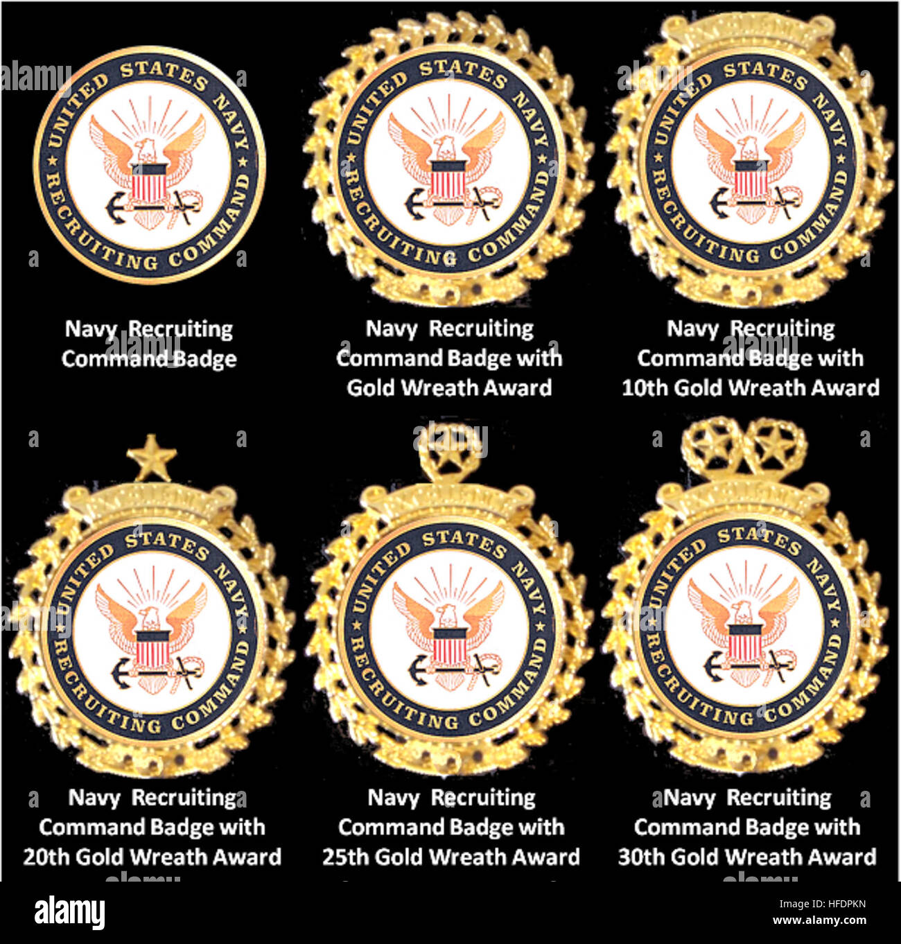 Basic Navy Recruiting Badges Stock Photo Alamy