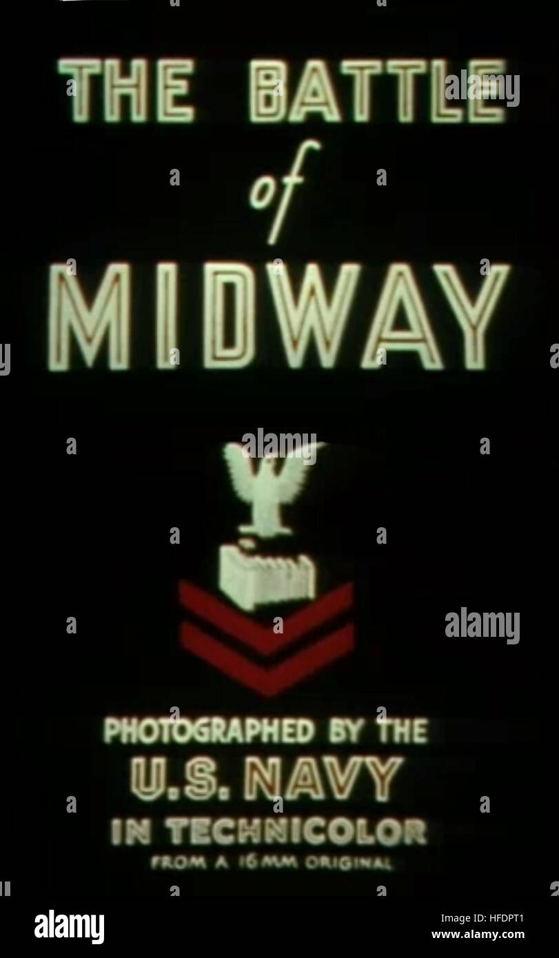 Battle of Midway (1942 documentary) intro2 Stock Photo Alamy