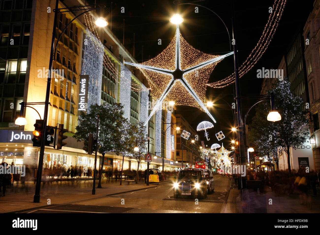 London, UK November 18, 2011 Christmas Lights Display on Oxford