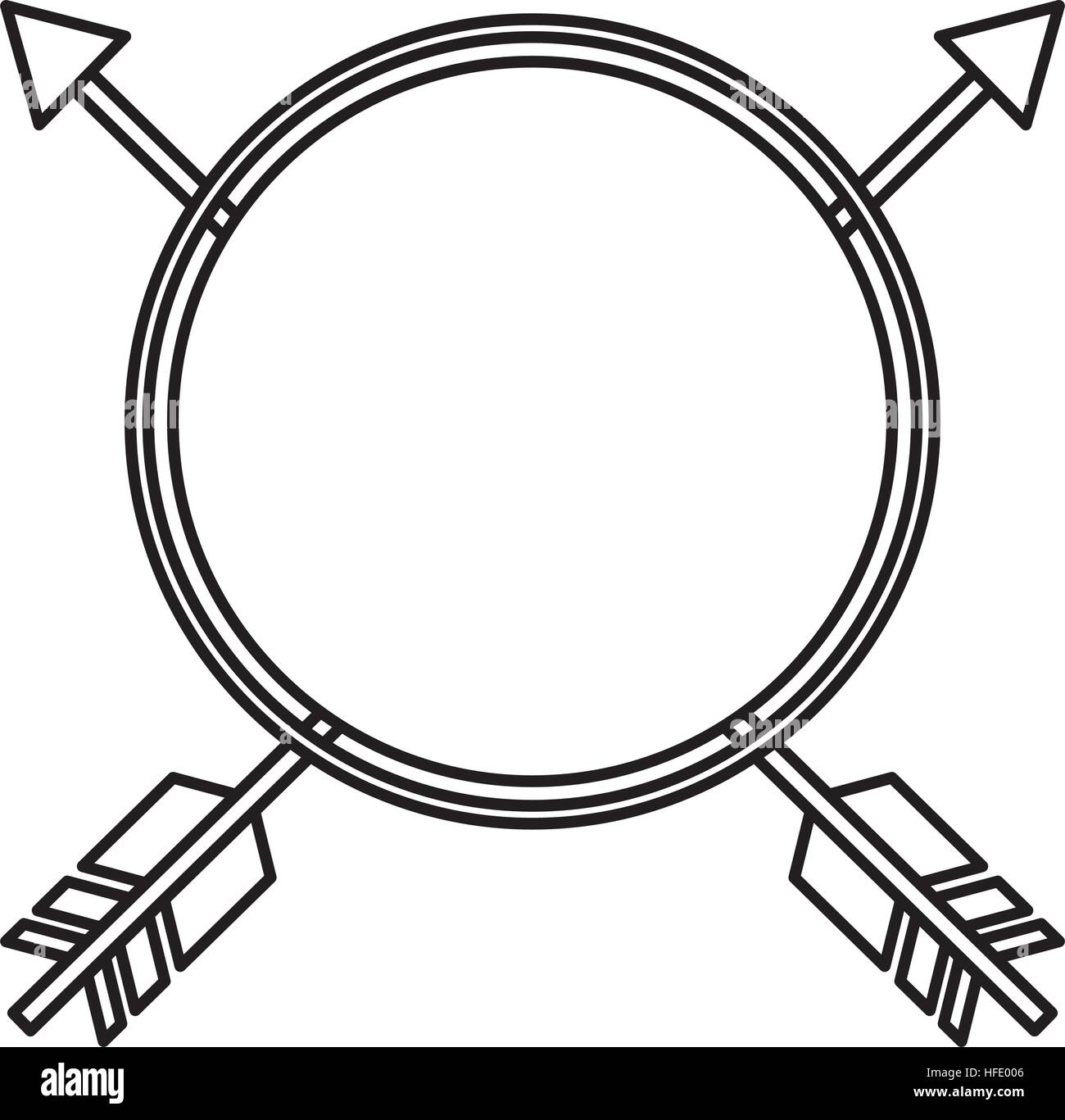 elegant frame with arrows vector illustration design Stock Vector Image ...