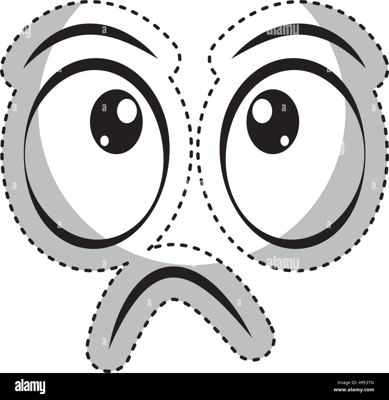 Kawaii style facial expression vector illustration design Stock Vector ...