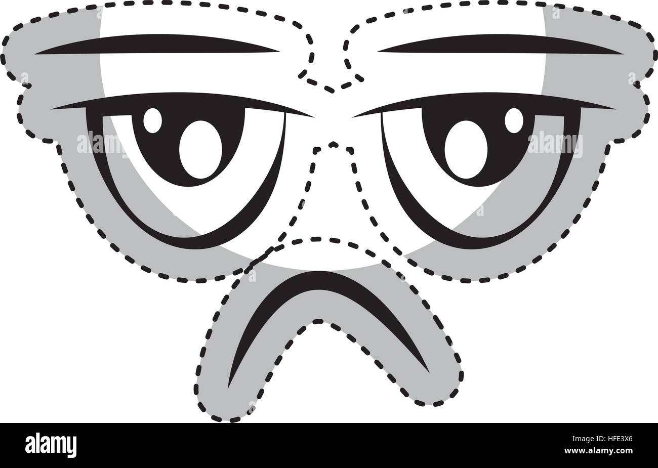 Kawaii style facial expression vector illustration design Stock Vector ...