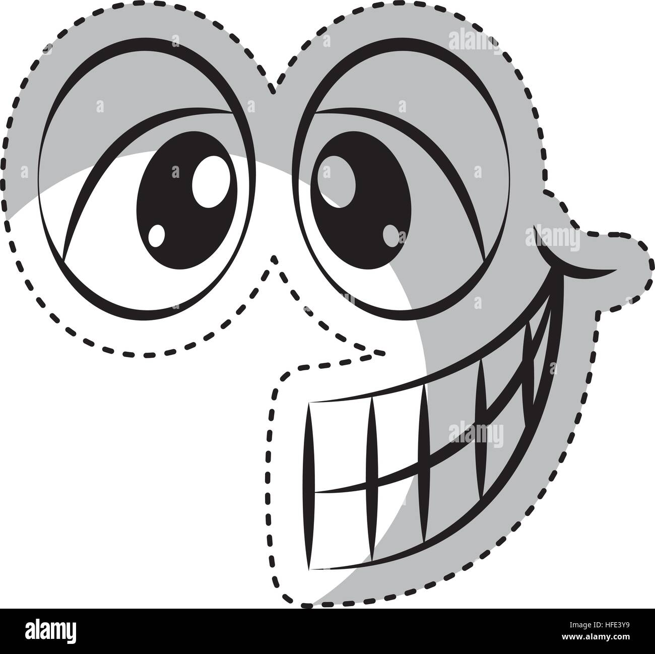Kawaii style facial expression vector illustration design Stock Vector ...