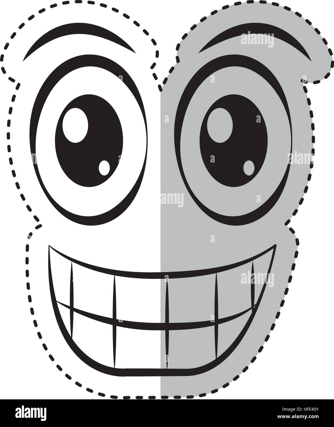 Kawaii style facial expression vector illustration design Stock Vector ...