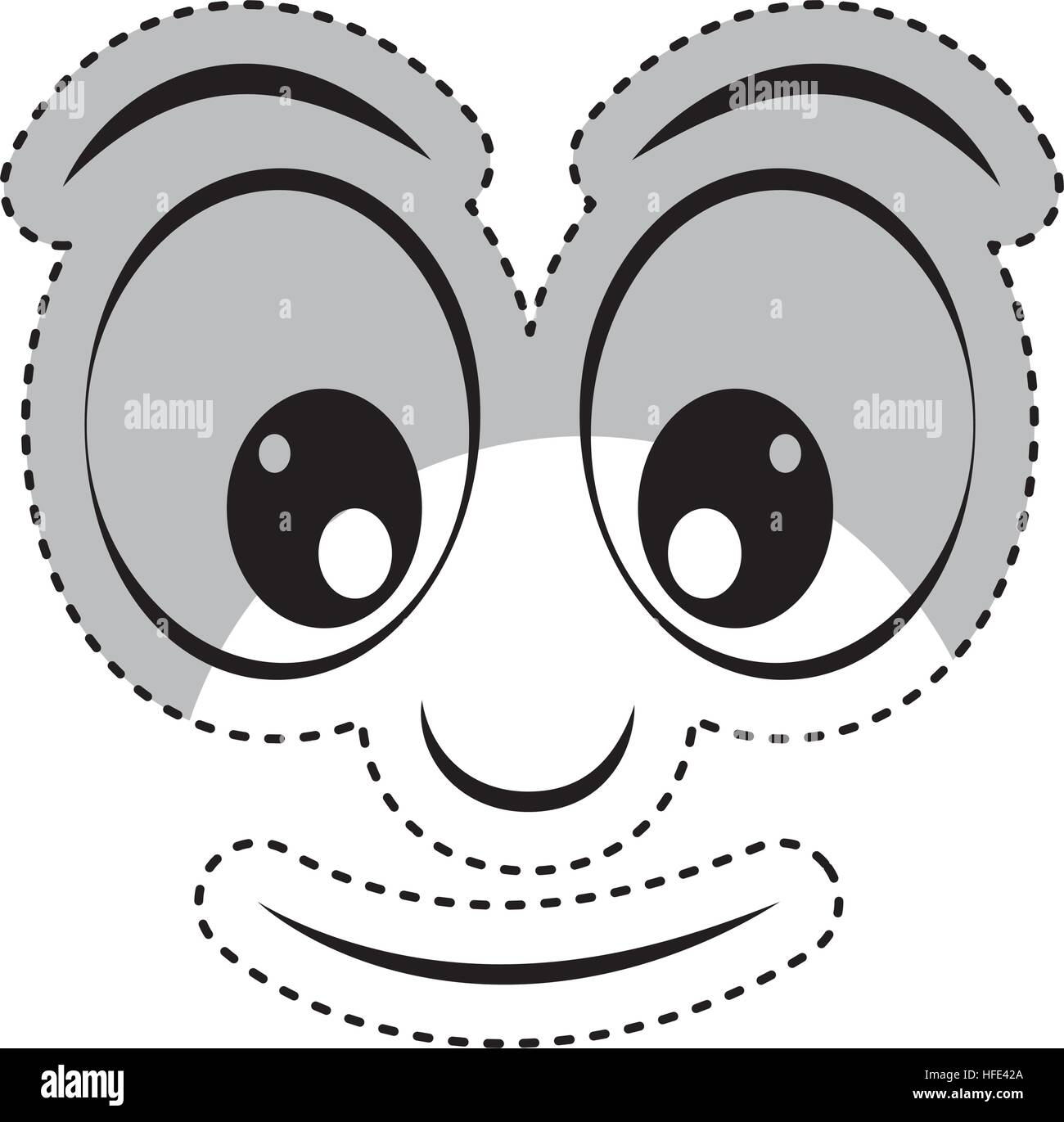 Kawaii style facial expression vector illustration design Stock Vector ...