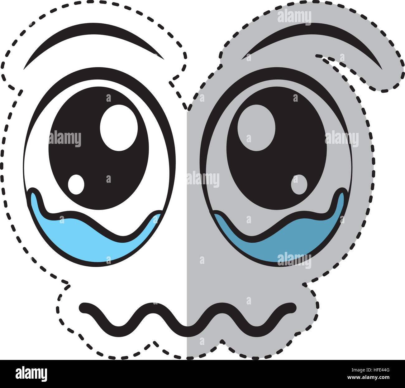 Kawaii style facial expression vector illustration design Stock Vector ...
