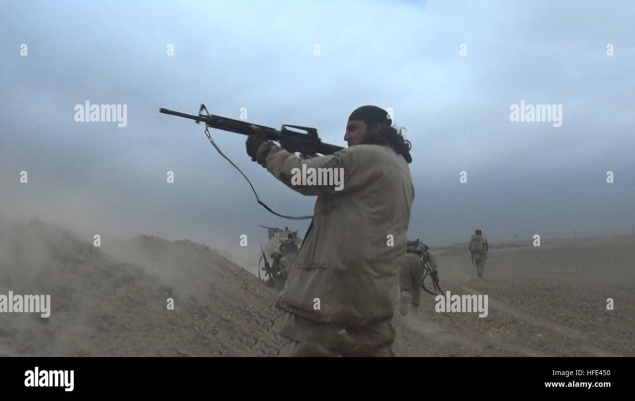 Still image taken from an ISIS propaganda video showing the Islamic ...