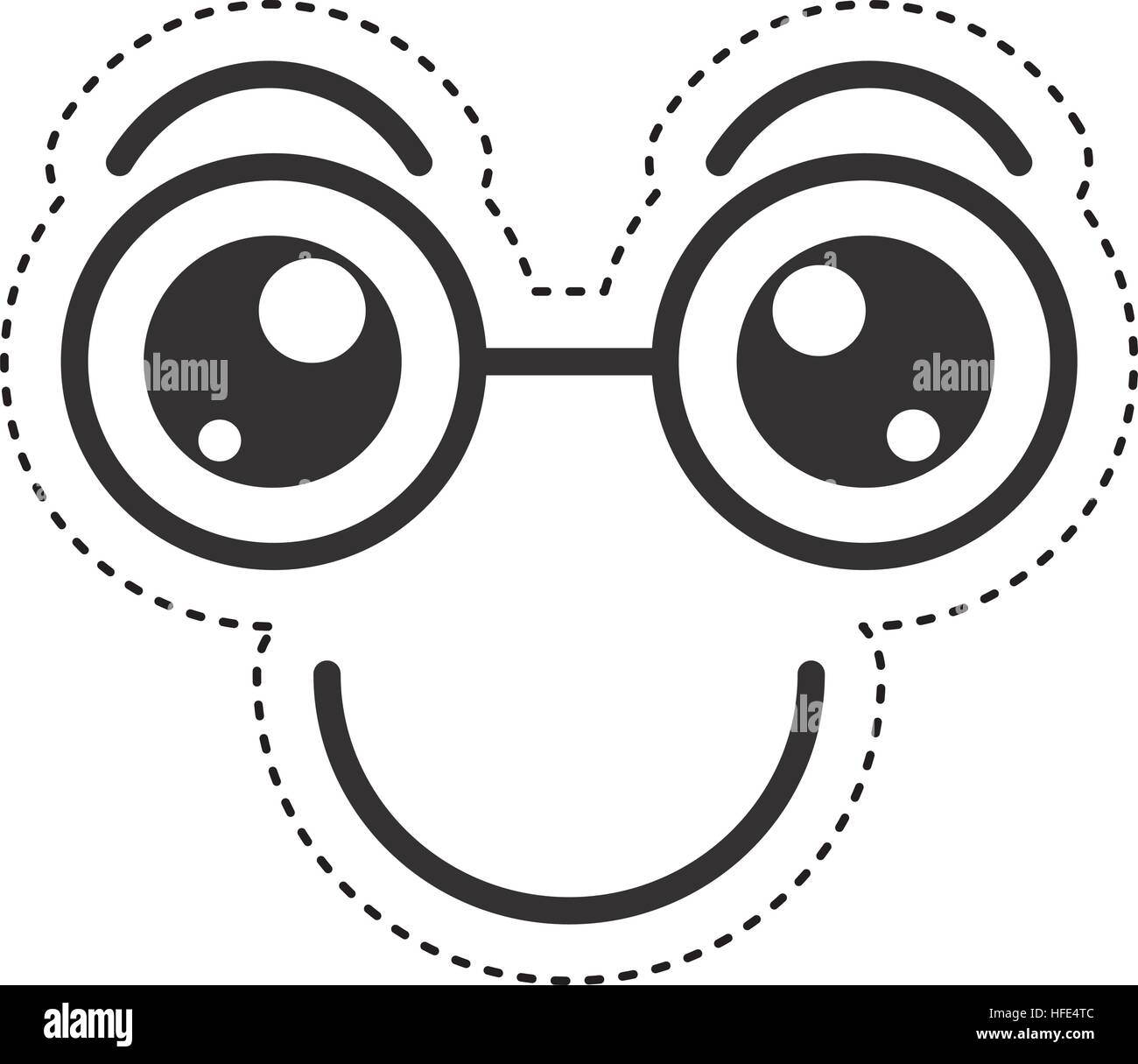 Kawaii style facial expression vector illustration design Stock Vector ...