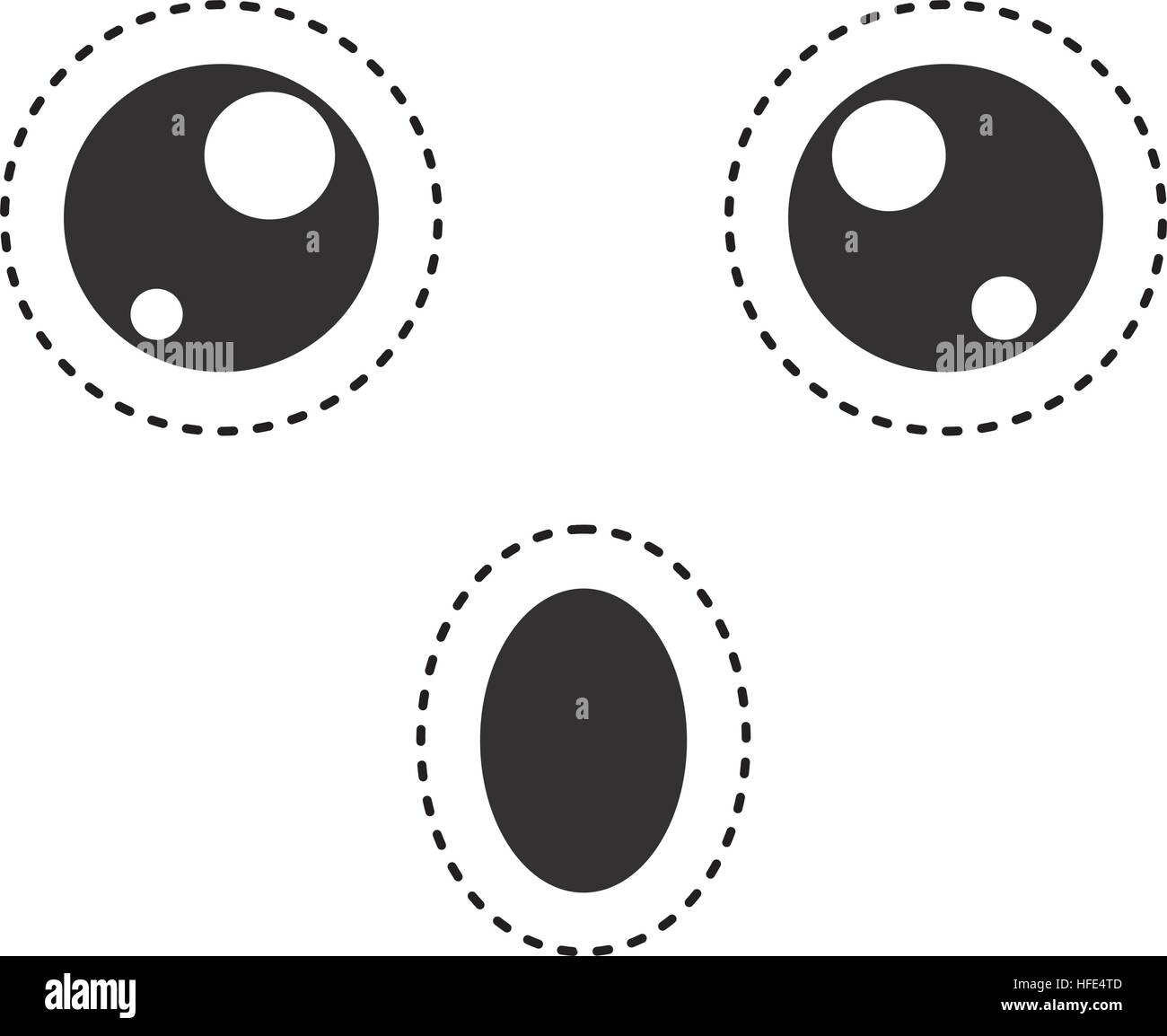 Kawaii style facial expression vector illustration design Stock Vector ...