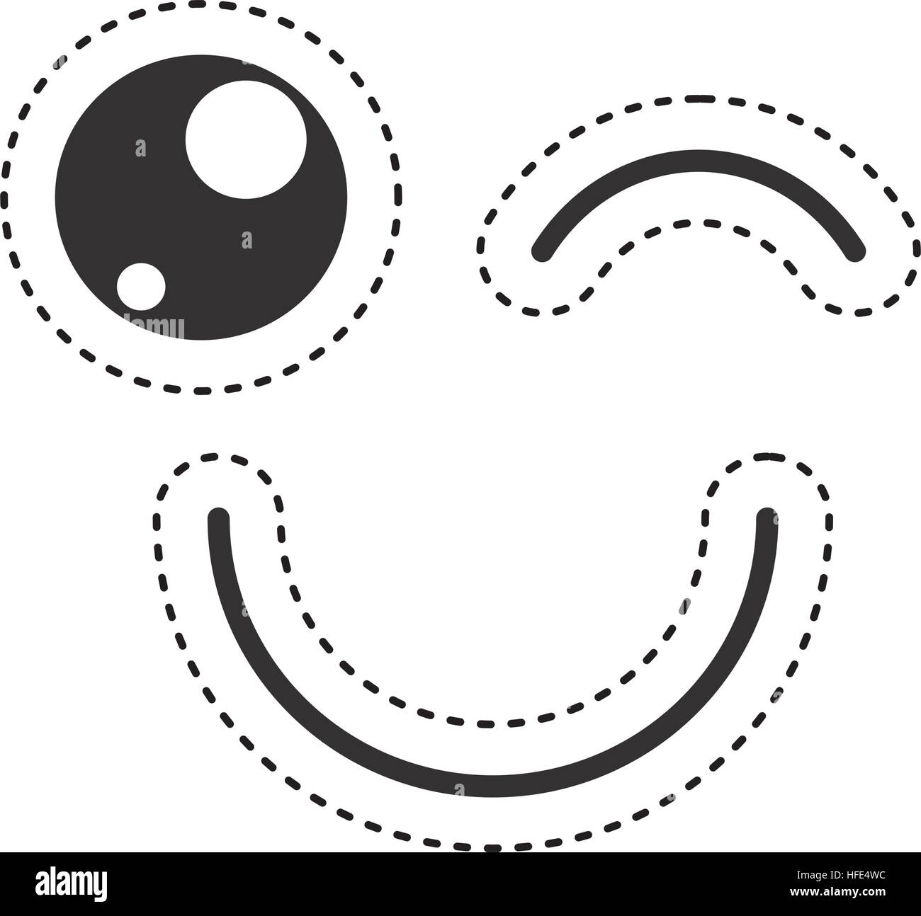 Kawaii style facial expression vector illustration design Stock Vector ...