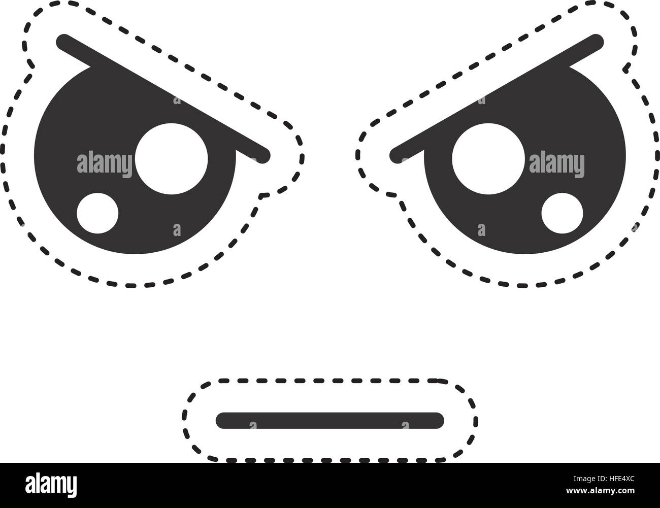 Kawaii style facial expression vector illustration design Stock Vector ...