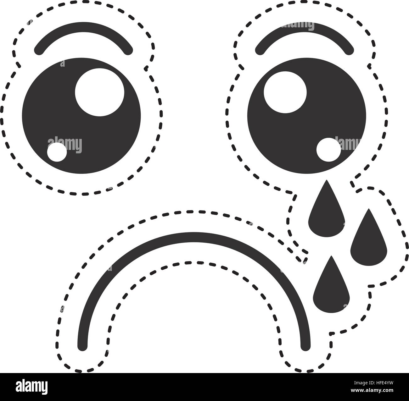 Kawaii style facial expression vector illustration design Stock Vector ...
