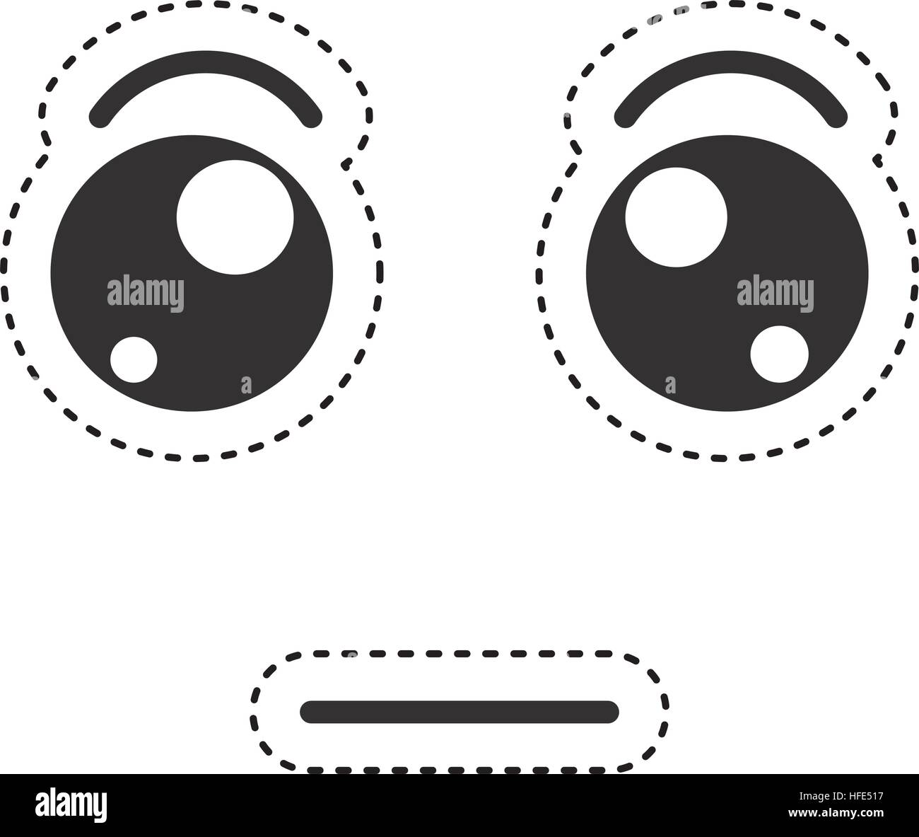 Kawaii style facial expression vector illustration design Stock Vector ...