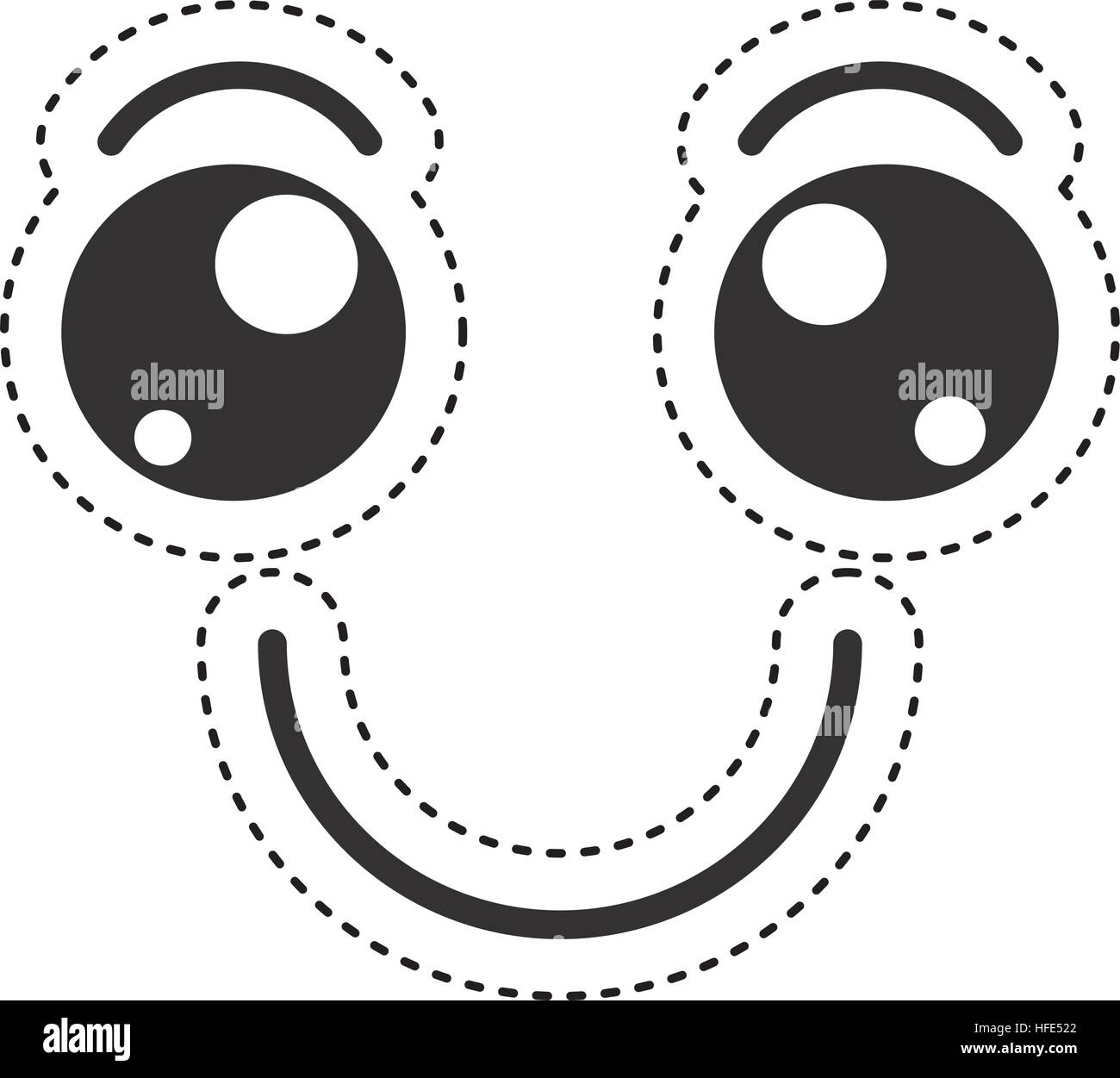 Kawaii style facial expression vector illustration design Stock Vector ...