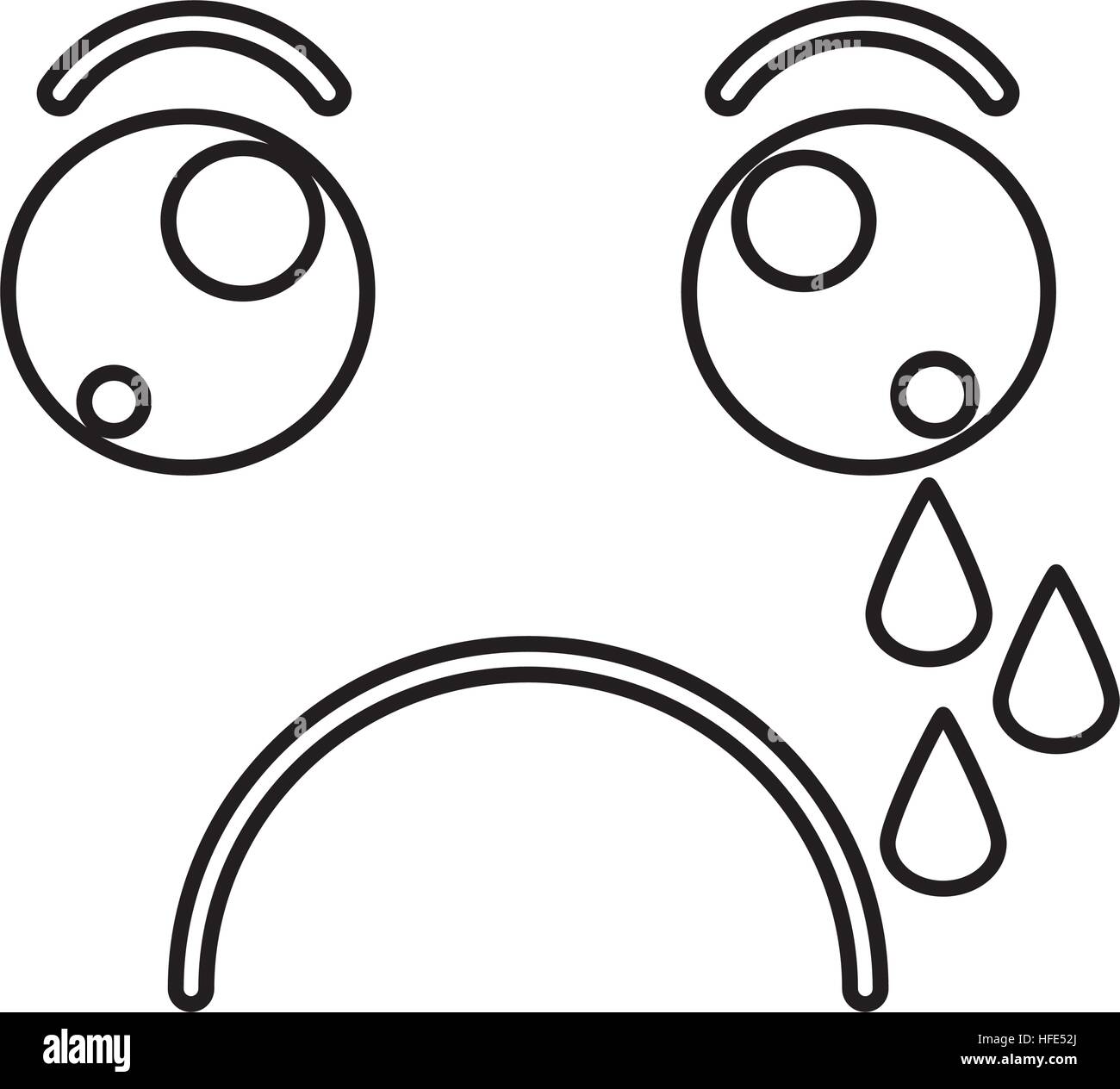 Kawaii style facial expression vector illustration design Stock Vector ...