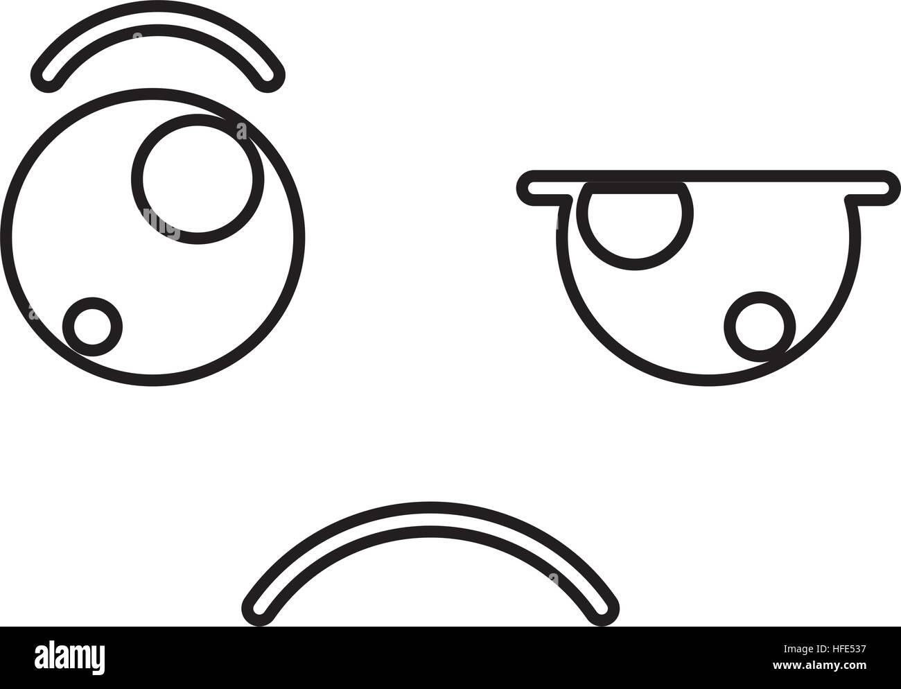 Kawaii style facial expression vector illustration design Stock Vector ...