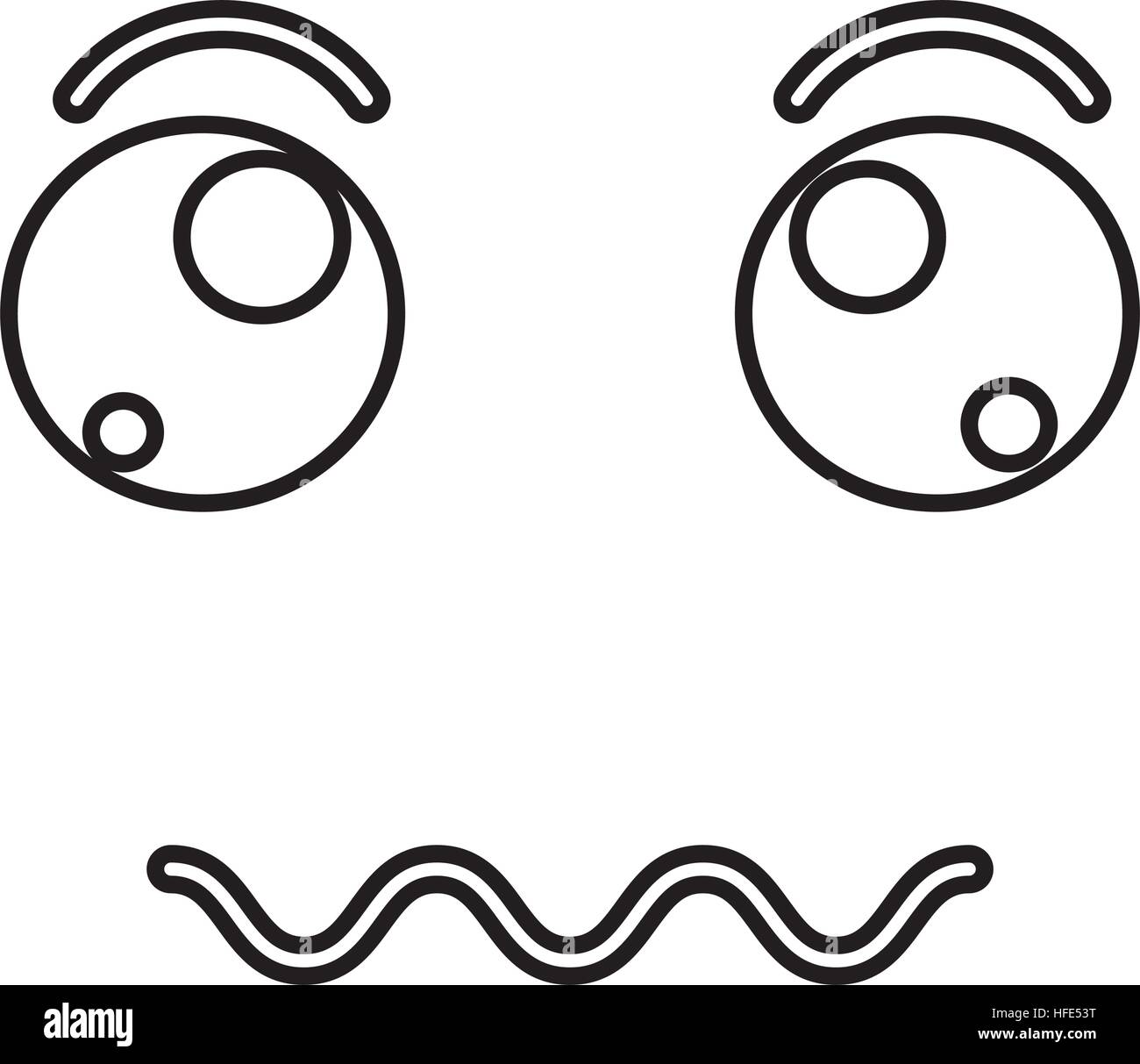 Kawaii style facial expression vector illustration design Stock Vector ...