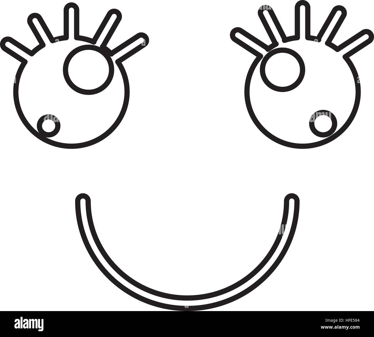 Kawaii style facial expression vector illustration design Stock Vector ...
