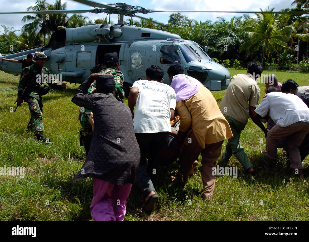 Tsunami helicopter footage