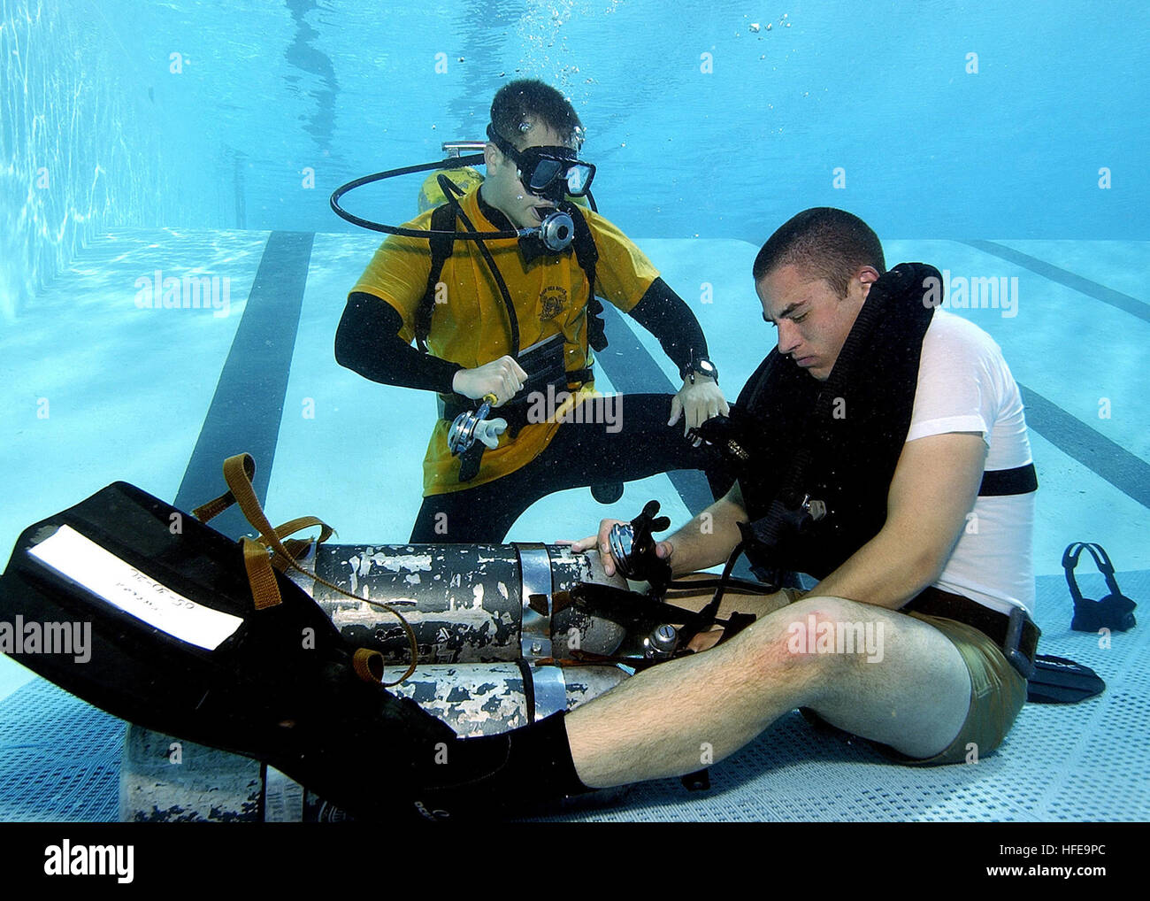 Fla naval diving and salvage training center hires stock photography