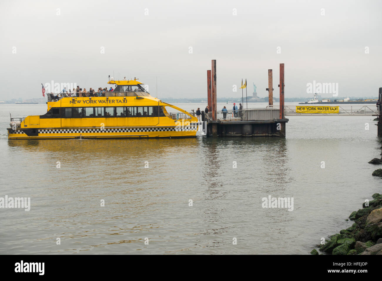 New York water taxi red hook Brooklyn NYC Stock Photo Alamy