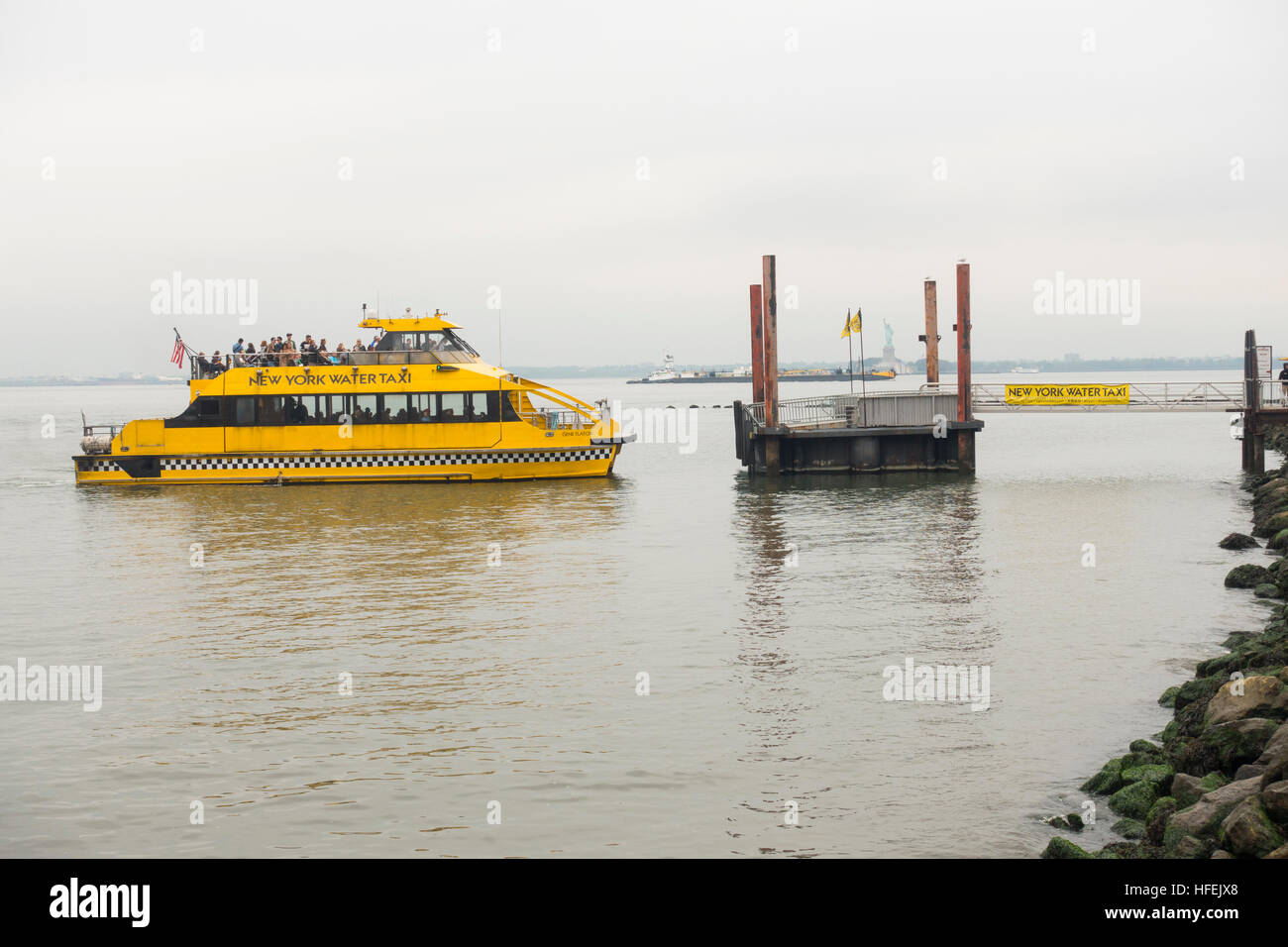 New York water taxi red hook Brooklyn NYC Stock Photo Alamy