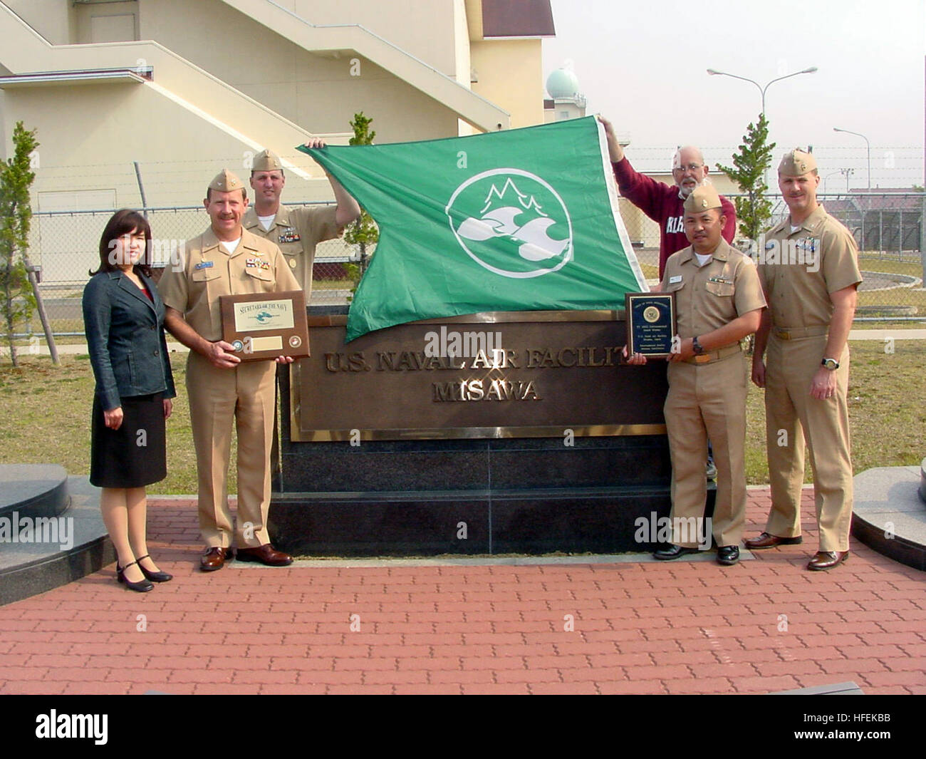 Usecnav In/sign Naval Air Facility Misawa, Japan, receives the SECNAV Environmental ...