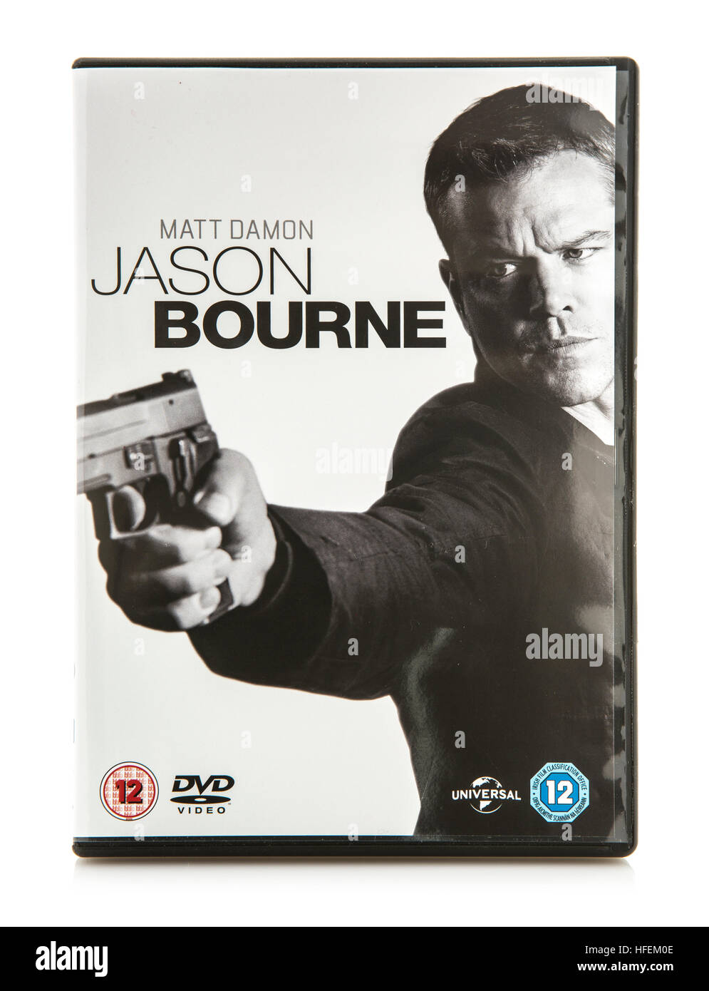 Jason Bourne DVD on a white background Stock Photo